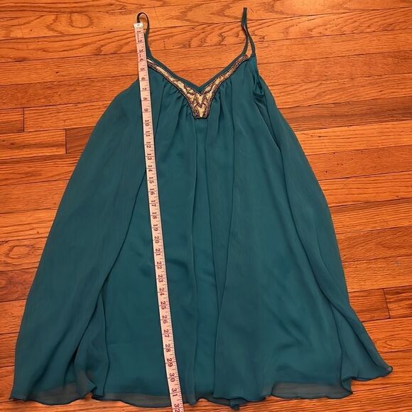 Express turquoise sequin flowy dress size S - Picture 7 of 7